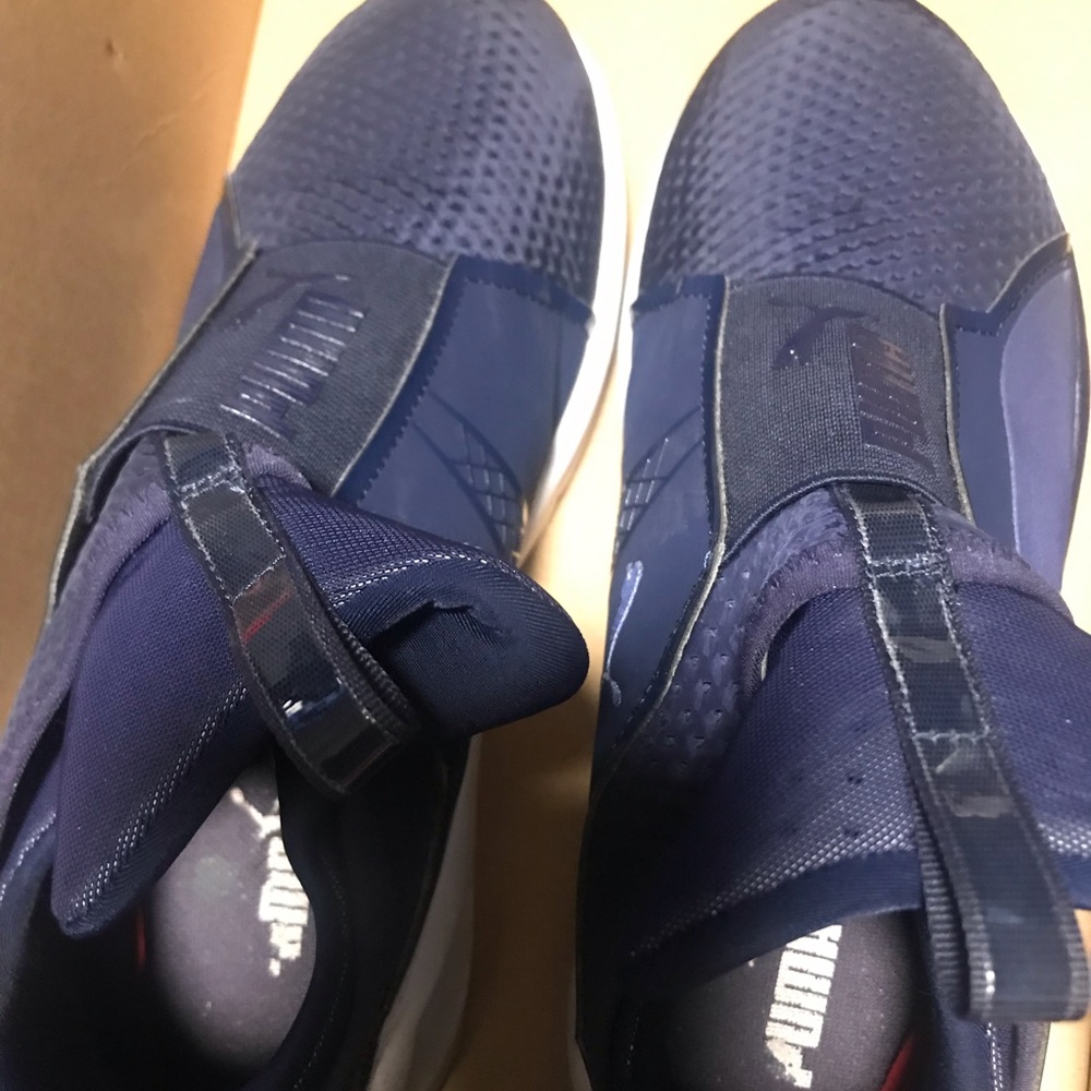 Blue puma sneakers